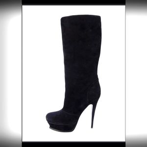 Ysl 38 black platform boots